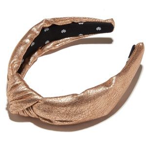 Lele Sadoughi Gold Faux Leather Headband